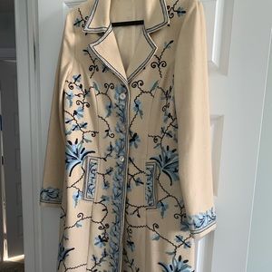 Light cream coloured JLO wool coat